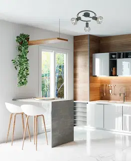 Stropná svetla Špirálová stropná lampa 3X40W E14 matná sivá VERVE
