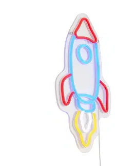 Nástenné osvetlenie Neónová nástenná lampa viacfarebná vrátane LED - Rocket