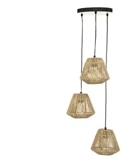 Svietidlá Atmosphera - Luster na lanku JILY 3xE27/40W/230V juta 182476