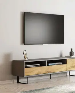 TV stolíky TV stolík Luga - Grey, Oak