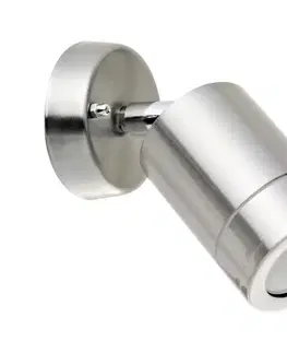 Záhradné lampy  Vonkajšie nástenné svietidlo OLIMP 2 1xGU10/8W/230V IP44 nerez 208842