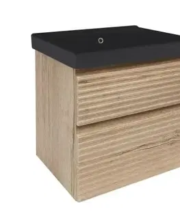 Kúpeľňový nábytok Kúpeľňová skrinka s umývadlom Naturel Savona 58x53x45 cm dub mat SAVONA260DHU1B SAVONA260DHU1B