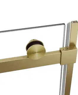 Sprchovacie kúty HOPA - Sprchové dvere BELVER GOLD NEW - Farba rámu - Zlatá, Rozmer A - 140, Smer zatvárania - Univerzálny Ľavé / Pravé, Výplň - Číre bezpečnostné sklo - 8 mm BCBELV14BGCN