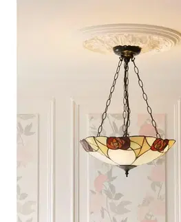 Svietidlá Endon 111879 - Luster na reťazi Tiffany INGRAM 3xE27/10W/230V pr. 45 cm 111879