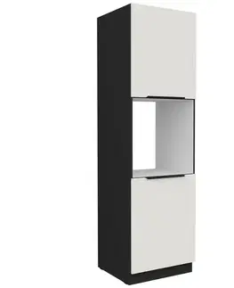 Kuchynské skrinky stojace Kuchynská skrinka Aria-Wh/Bl Anti Fingerprint 60dp-210 2f