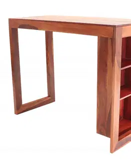 Jedálenské stoly Barový stôl 140x110x60 indický masív palisander