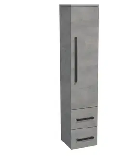 Kúpeľňový nábytok Kúpeľňová skrinka vysoká SAT Cube Way 35x163x33 cm betón CUBE3CHV35BE CUBE3CHV35BE