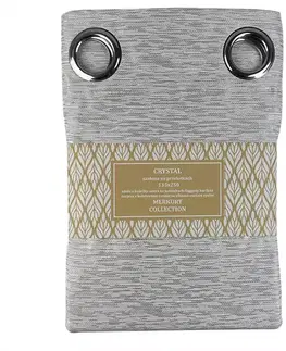 Hotové závesy na kolieskach Záves na prechodkách Crystal 135x250 šedá Merkury Home