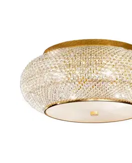 Svietidlá Ideal Lux - Krištáľové stropné svietidlo PASHA 14xE14/40W/230V pr. 65 cm zlatá 165004