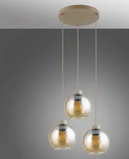 Lampy do obývačky Luster CUBUS 11725 AMBER