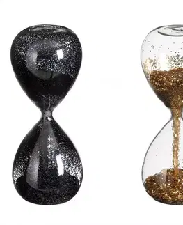 Vianočné dekorácie – do vnútra Presýpacie hodiny čierna/zlatá mix - h16xd7 cm 1143280