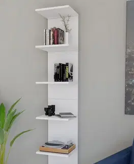 Regály MELANA nástenná knižnica, biela 
