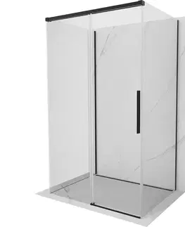Sprchovacie kúty MEXEN/S - Rox-3S sprchovací kút 3 stenný, posuvný 105 x 120, transparent, čierna 8C2-105-120-70-00-3S