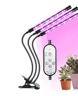 Lampy  LED Stmievateľná stolná lampa s klipom na pestovanie rastlín LED/12W/5V K377A
