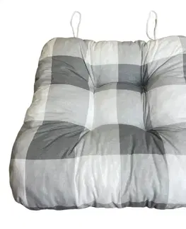 Polstre, sedáky a podušky Podsedák na stoličku Karo sivý 40x40cm TiaHome