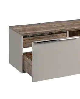 Nábytok ArtCom Kúpeľňová skrinka s doskou SANTA Fe Taupe D140/1 | 140 cm