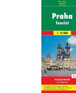 Slovensko a Česká republika Praha tourist plán města 1:15T