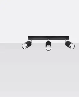 Lampy do obývačky Stropné bodové svietidlo Nero 3 A-1066 čierna/chróm