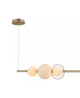 Lampy Azzardo - Náhradné sklo k lustru SANDRA biela - malé pr. 15 cm 8590828235590