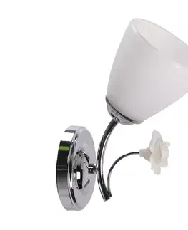 Bodové svetlá Jednoduchá biela chrómová nástenná lampa Ariam