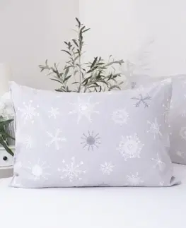 Dekoračné obliečky MKLozkoviny.sk Flanelová obliečka na vankúš 50 x 70 cm - Frozen sivé-  -
