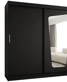 Šatníkové skrine Skriňa Moka 200 čierna