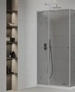 Vane MEXEN/S - Roma sprchovací kút 120x100, grafit, chróm + biela vanička so sifónom 854-120-100-01-40-4010