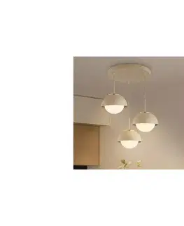 Svietidlá BRILAGI - Závesný luster na lane COSMO 3xE27/60W/230V béžová/zlatá 87-006B
