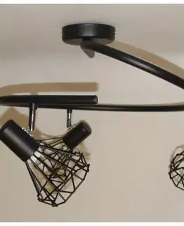 Lampy do obývačky Luster Mini Szach 2744 Čierna PL3