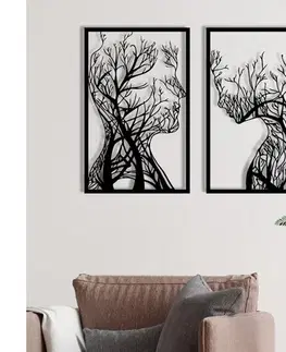 Obrazy  SADA 2x Nástenná dekorácia 86x63 cm strom života kov 279ENZ1279