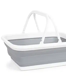 Tašky 4Home Skladací silikónový nákupný košík Clean