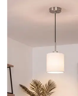 Svietidlá BRILAGI - LED luster na lanku NUBILA 1xE27/60W/230V pr. 14 cm čierna/biela EG32517+BG1586