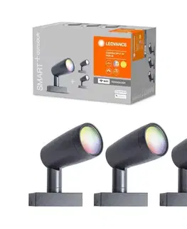 LED osvetlenie Ledvance - SADA 3x LED RGBW Vonkajšia lampa SMART+ SPOT 3xLED/4,5W/230V IP65Wi-Fi 4058075478497