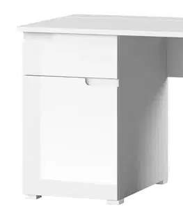 Písacie stoly CELENE písací stôl 14 biela/biely lesk