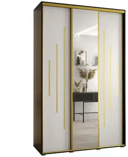 Šatníkové skrine Skriňa 45 Canaris 13 160 čierna/biela/gold