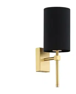 Svietidlá Argon 8035 - Nástenná lampa ABRUZZO 1xE14/7W/230V mosadz/čierna 8035
