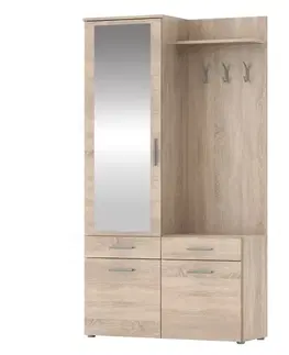 Predsieňové steny KONDELA Levito predsieň dub sonoma