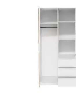 Šatníkové skrine ArtStol Šatníková skriňa BALI LUX D2 | biela