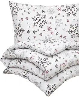 Obliečky 4Home Bavlnené obliečky Snowflakes, 140 x 220 cm, 70 x 90 cm