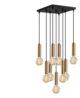 Svietidlá  Závesný luster na lanku TEMPO 9xE27/40W/230V zlatý 584TTM1327