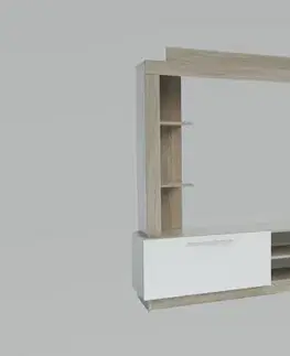 Obývacie steny LUXURY obývacia zostava, dub Urban / biela Nimfea
