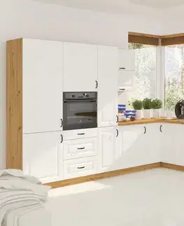 Kuchynské skrinky STELLA ZM 713X596 dvierka na umývačku riadu, biela/dub Artisan