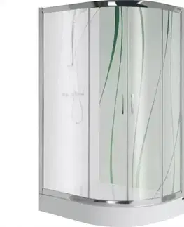 Sprchové kúty Sprchový kút KP4/TX5B 90/120 L W15 SB+BP+OBP 2EL Glass