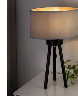 Lampy  - Stolná lampa OVAL 1xE27/15W/230V pr. 30 cm šedá 603539