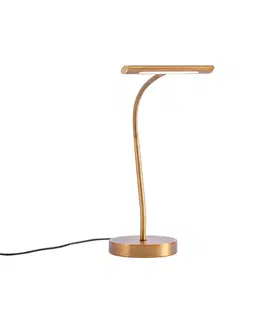 Stolové lampy na písací stôl Stolná lampa v štýle Art Deco bronzová vrátane LED - Tableau