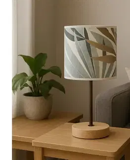 Lampy ONLI - Stolná lampa FLORA 1xE27/22W/230V 28 cm zelená/zlatá 5060/L