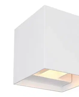 LED osvetlenie Globo 34168WS - LED Vonkajšie nástenné svietidlo VERONIKA 2xLED/3W/230V IP44 biela 34168WS