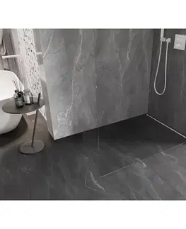 Sprchové dvere MEXEN/S - Lunar L Sprchová zástena WALK-IN pravá 50 x 200, transparent 8 mm, biela 830L-050-000-20-00-P