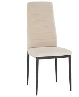 Jedálenské stoličky KONDELA Coleta Nova jedálenská stolička béžová (Velvet) / čierna
