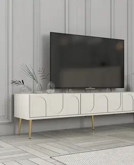 TV stolíky TV stolík Lyon 43 - Cream, Gold